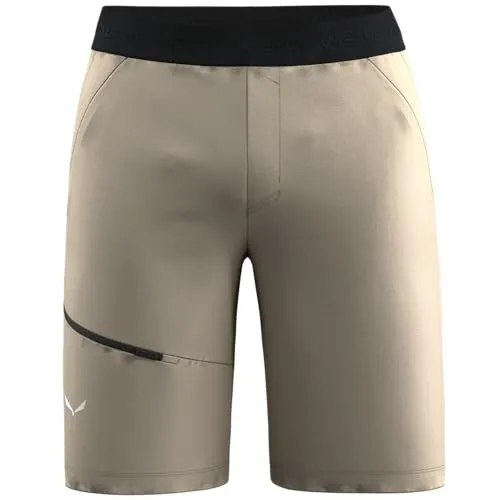 Salewa Herren Puez 4 Shorts - Beige (Größe L) - Wasserabweisende und elastische Wanderhose für Herren, perfekt für Outdoor-Aktivitäten und unbeschwerte Bewegungsfreiheit.