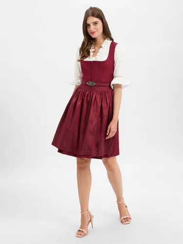 Krüger Dirndl Evi (60cm) - Rot 42 - Trachtenmode: Elegantes Dirndl in bordeaux, ideal für festliche Anlässe und mit hochwertiger Materialzusammensetzung für besten Tragekomfort.