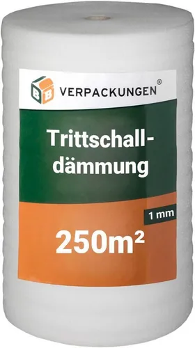 BB-Verpackungen Trittschalldämmfolie Trittschalldämmung 1 mm, 1 mm Stärke, 250m²
