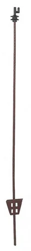 Kerbl Weidenzaun 30 Stück Federstahl Weidezaunovalpfahl 107 cm Rot - 30 Stück Ovalstahlpfähle aus Federstahl, ideal für die zuverlässige Einzäunung von Weiden. Mit großem Kopfisolator und stabilem Trittblech für eine einfache Handhabung.