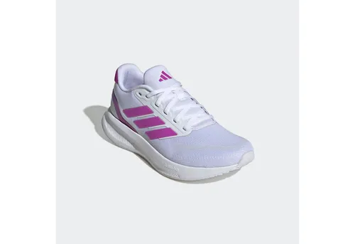 adidas Damen Runfalcon 5 Running Shoes - Laufschuhe für optimalen Komfort - Laufschuhe in FTWR White/Purple Burst/semi Blue Burst mit atmungsaktivem Mesh-Obermaterial und Cloudfoam Zwischensohle für ein leichtes Laufgefühl und perfekten Halt.