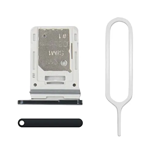 MMOBIEL Dual SIM Kartenhalter Kompatibel mit Samsung Galaxy S21 FE 5G - 6.4 inch - 2022 - SIM Card Tray Schlitten - Inkl. SIM Pin - Schwarz