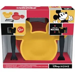 Disney Kindergeschirrset Mickey Mouse, Gelb, Schwarz, Kunststoff, 4-teilig, 24 cm, Füttern, Kindergeschirr