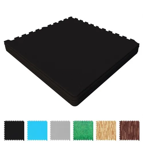 GORILLA SPORTS® Schutzmatten Puzzlematte Set für Bodenschutz - Schwarz, 2,00 kg, aus hochwertigem Schaumstoff. Ideal für einen sicheren und stabilen Untergrund beim Training. Perfekt für Gymnastik und Fitness.