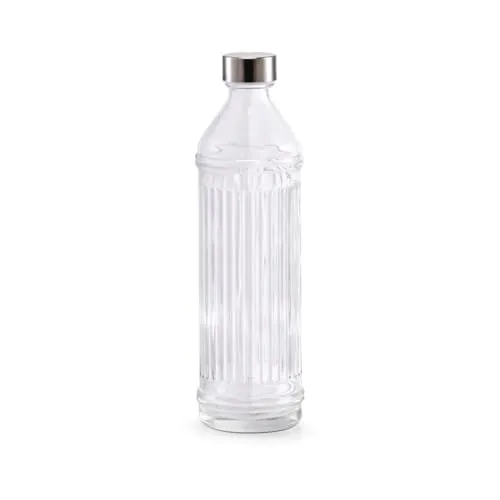 Basera Glasflasche mit Edelstahlverschluss, 970 ml