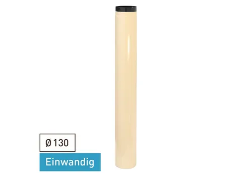 Raik Ofenrohr Emaille 130mm - 1000mm Elfenbein - Hochwertiges Rauchrohr für Kamine und Öfen, langlebig und korrosionsbeständig. Die emaillierte Oberfläche sorgt für eine lange Lebensdauer und ist kratzfest. Ideal für verschiedene Brennstoffe geeignet.