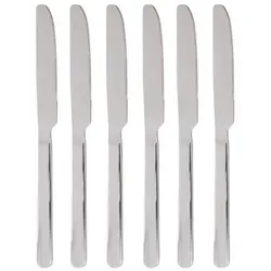 Alpina Tafelmesserset 6-teilig aus Edelstahl, 22.5 cm, Silber