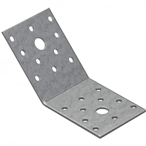 Gedotec Winkelverbinder 135° gleichschenklig für Holzelemente | 1 Stk Winkeleisen - 70x70x55 mm | Pfostenträger Schwerlast Anschraub-Winkel | Metall Winkel Metallwinkel 135 Grad Winkel Metall