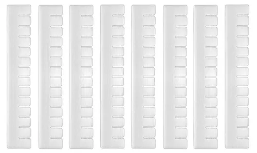 HAC24 Schubladeneinsatz Schubladeneinteiler Schubladentrenner Schubladeneinsatz Fachteiler (8 St), je 42 x 6,5 cm zuschneidbar