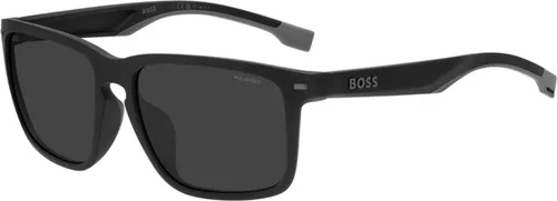 Hugo Boss BOSS 1542/F/S O6W Matte Black Grey Herren Sonnenbrille - Elegante Herren Sonnenbrille aus Eco-Polyamid, 100% UV-Schutz und inklusive Etui – ideal für stilbewusste Männer.