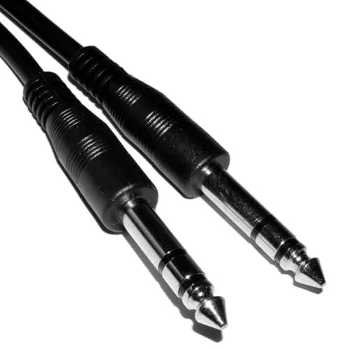 kenable 6,35 mm Stereo Klinkenstecker Stecker Zum 6,35 mm Stereo Klinkenstecker Stecker Audio Kabel 0,5 m [0.5 Meter/0,5m]