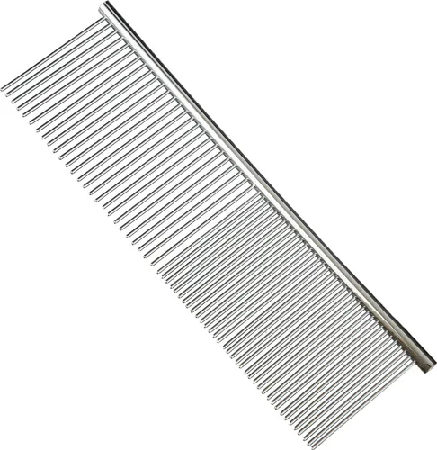 scarlet pet | Fellpflegekamm »Fury« aus Edelstahl 19 cm lang; geeignet für Verfilzungen; Knoten und Fellpflege; für Hunde und Katzen, Größe:ca. 19 x 3.5 cm