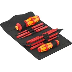 WERA Kraftform Kompakt Turbo i 1, 16-teiliges Schraubendreher-Set - Schraubendreher- und Bit-Set, 16-teilig mit isolierten Werkzeugen für sichere Anwendungen, ideal für Elektriker und Handwerker.