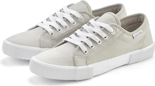 LASCANA Damen Sneaker, grau, Gr. 40 - VEGANer Sneaker aus 100% Textilmaterial von LASCANA. Klassischer, zeitloser Style mit bequemer Innensohle, ideal für den Alltag. Casual Freizeitschuh mit Schnürung und leichter Profilsohle.