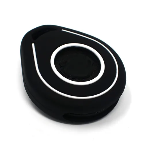 Schlüsselhülle HAB Schwarz/Weiß Silikonschutz Autoschlüssel Cover Fernbedienung