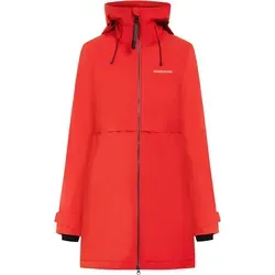Didriksons Helle WNS Parka 5 - Funktionsjacke für Damen in Rot - Wasserdichte und atmungsaktive Funktionsjacke für Damen, perfekt für alle Wetterbedingungen. Verstellbare Kapuze und Saum für individuellen Tragekomfort.
