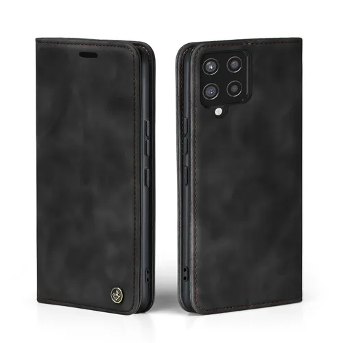 Handy Hülle für Samsung Galaxy A42 Klapp Magnet Smartphone Cover Case Schwarz