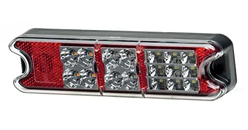 HELLA VALUEFIT Rückleuchte - LED Anhänger Beleuchtung 24V/12V, ECE-geprüft mit 5 Leuchtefunktionen und 21 LEDs für optimale Sichtbarkeit