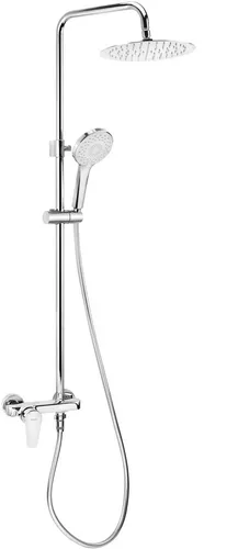 Deante Regendusche mit Mischbatterie - 3-funktionale Handbrause aus hochwertigem Stahl - Brausegarnituren mit einzigartigem Design, 3-funktionale Handbrause für individuelles Duscherlebnis und langlebige Materialien für höchste Ansprüche.