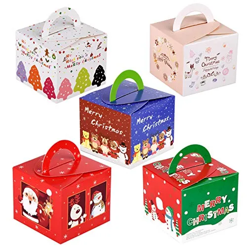 Stück Weihnachten Geschenkbox, Karton Keksschachtel Pralinenschachtel für Weihnachten Geschenk Weihnachtsdeko Weihnachtsbaum Dekoration 15