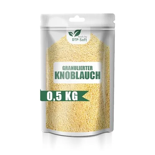 Premium Granulierter Knoblauch G1 | Knoblauch granuliert | 100% Natürlich | Ohne Zusätze | Ideal für Kochen, Backen und Marinieren | Hochwertige Gewürze (500g)