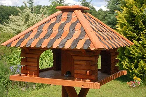 Vogelhaus Futterhäuschen mit Solarbeleuchtung von Deko Shop Hannusch