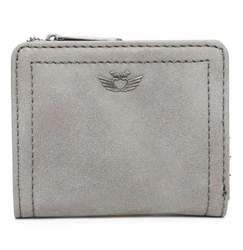 Fritzi aus Preussen Damen Fritzi Aurelie Geldbörse - Damen-Geldbörse in Grau (Rock), kompaktes Design mit 9,5x11,5x1,5 cm und stilvollem Look für jeden Anlass.