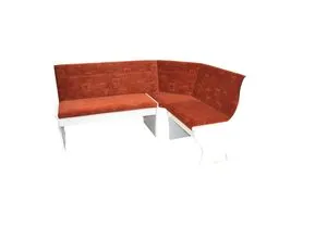 moebel direkt online Eckbank 125x165 cm Truheneckbank weiß/rot