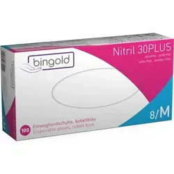 Bingold Nitril 30Plus kobaltblau Gr. M 100 Stück - Blau - M