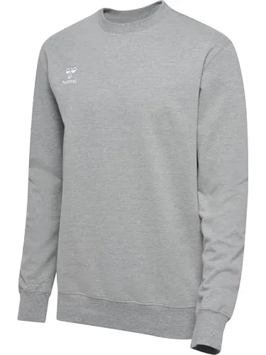 hummel Sweatshirt Hmlgo für Erwachsene - Fleecepullover aus hochwertigem Sweatstoff mit Stickerei, aus natürlichen Fasern und in normaler Passform für optimalen Tragekomfort.