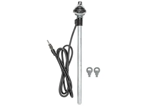 tomzz Audio Universal Kotflügel Teleskopantenne großer Kopf Kabel DIN-Stecker Edel Autoradio-Ersatzantennenstab