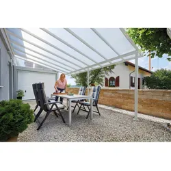 Gutta Terrassenüberdachung Bausatz Weiß 546 cm x 406 cm von Gutta