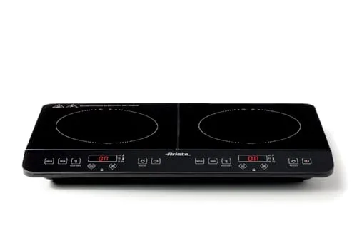 Ariete 1998/00 Induktionskochfeld 58 cm Schwarz - Kochfeld für die Arbeitsplatte mit 2 Zonen, berührungsgesteuert, 99-Minuten-Timer und automatischer Abschaltung für sicheres Kochen.