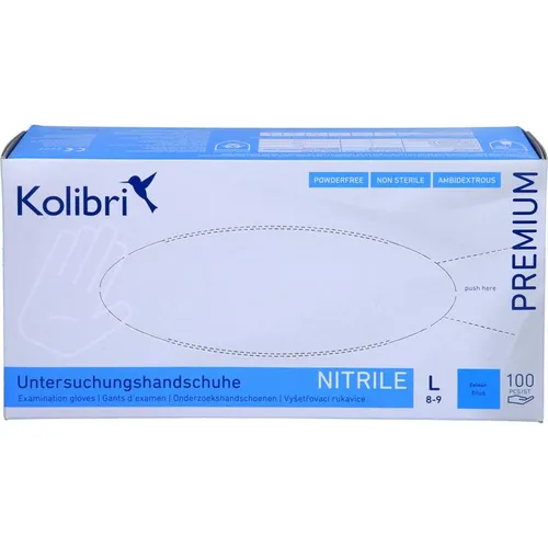 KOLIBRI Premium U.Hands.Nitril unst.pf L blau 100 St
