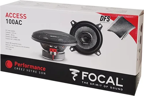 Focal Access 100 AC 10 cm 2-Wege-Koaxial-Lautsprecher-Set - Car-HiFi-Lautsprecher mit dynamischem Bass und präzisem Mitteltöner für erstklassigen Klang im Auto.
