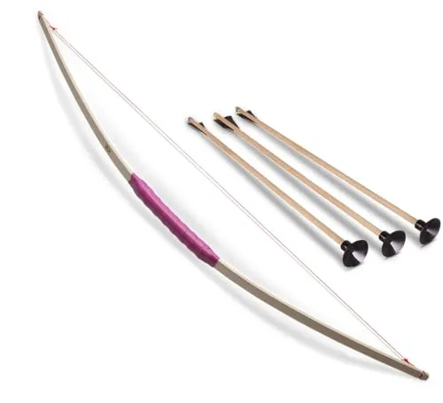 BestSaller 1266 Sportbogen Princess 80cm, Holz Esche, inkl: 3 Holz Pfeile, Natur, 4-teilig (1 Set)