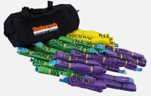 Dolezych Rundschlingen-Set 21-teilig in Tasche 1-3t in grün von Dolezych