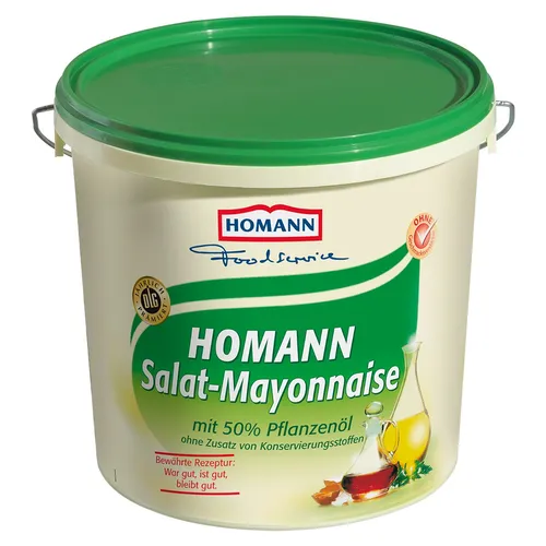 Homann Salat Mayonnaise fein cremig 10kg Eimer