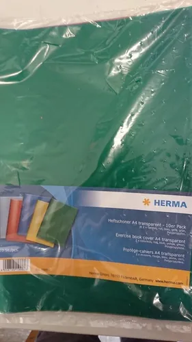 Herma Heftumschläge Din A4 10er verschiedene Farben transparent Heftschoner