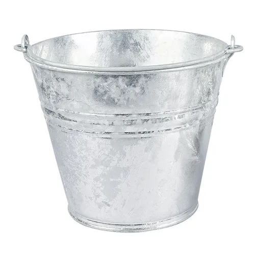 Stahlblecheimer verzinkt 12 l, Ø 30 cm, H 28 cm, silber