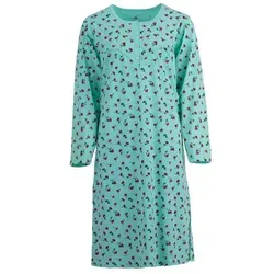zeitlos Nachthemd Nachthemd Langarm - Blumendruck M-6XL grün XXL