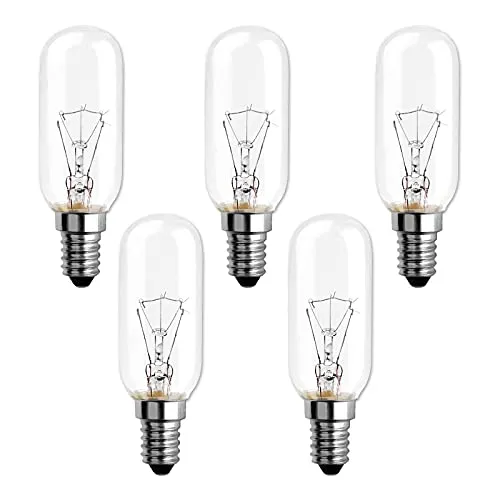E14 Dunstabzugsbirne 220V T25 Dimmbar, 320LM Warmweiß 2700K, E14 Kleine Schraubsockel Pygmäenlampen für Dunstabzugshaube, Kühlschrank, Deckenleuchte, 5 Stück