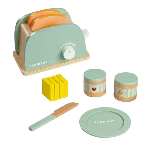 Teamson Kids Little Chef Frankfurt Holztoaster Spielküchenzubehör