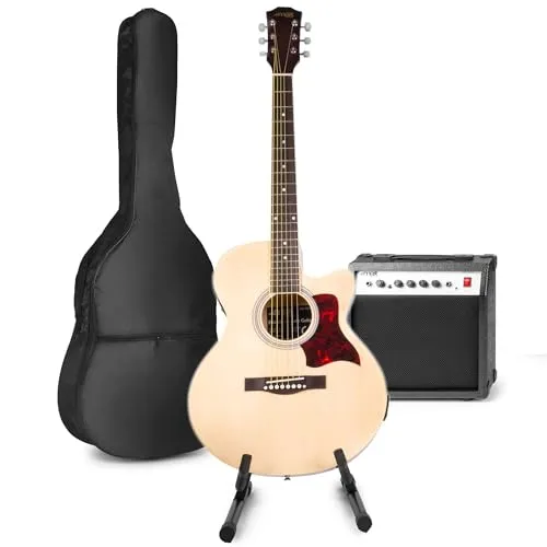 MAX ShowKit Elektrische Akustikgitarre, Akustische E-Gitarre Set