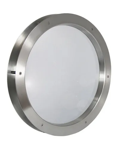 Fenster Edelstahl Bullauge TBAM-350 BS - Hochwertiges Bullauge aus rostfreiem Edelstahl mit Milchglas, ideal für moderne Türen und verleiht jedem Raum eine elegante Note.