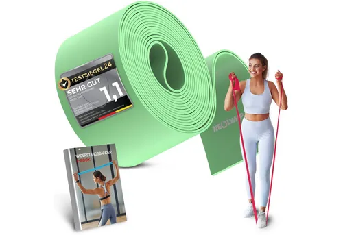 NEOLYMP Physiobänder Widerstandsbänder 15 cm breit - reißfeste Fitnessbänder aus TPE, Flossing Band - elastische Resistance Bands für Krafttraining, Physio
