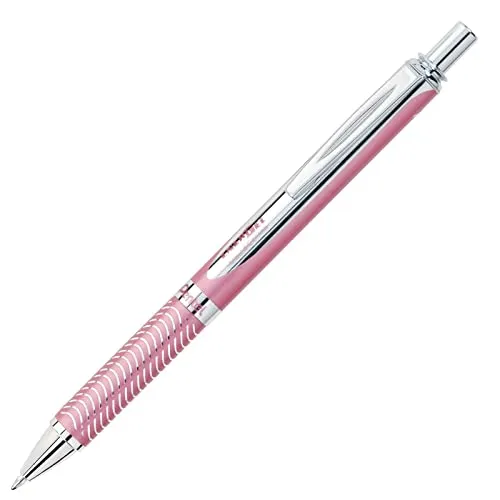 Pentel BL407P-A EnerGel Liquid-Gel-Roller Sterling mit matt-rose Oberfläche, Strichstärke 0.35 mm, Kugeldurchmesser 0.7 mm, schwarz, 1 stück (1er Pack)