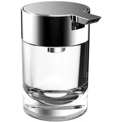 Emco System 2 Flüssigseifenspender 352100111, chrom Standmodell - Seifenspender aus hochwertigem Kristallglas und Kunststoff, elegantes Design für moderne Bäder und Küchen, ideal für hygienisches Händewaschen.