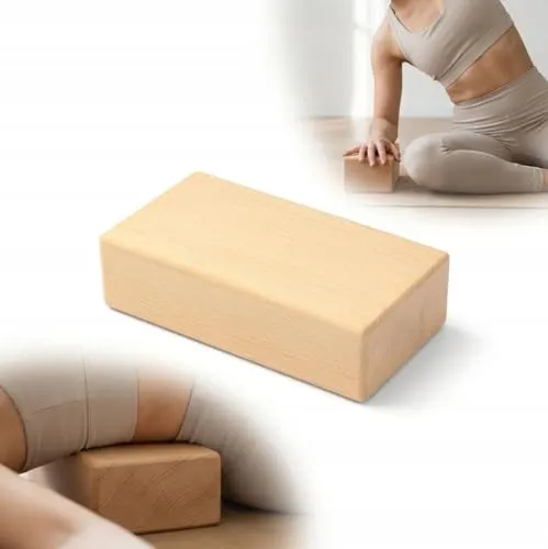 Yogawürfel Yoga großer Holzblock |22,5cm x 12cm x 6 cm| professionell für Yogis, Buchenholz