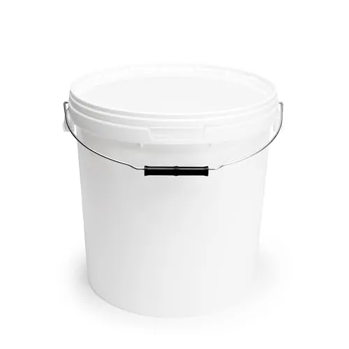 Garronda Eimer mit Deckel 20 L für die Lagerung von Lebensmittel- und Chemischen Produkten Weiß 5 Stück GD-0116